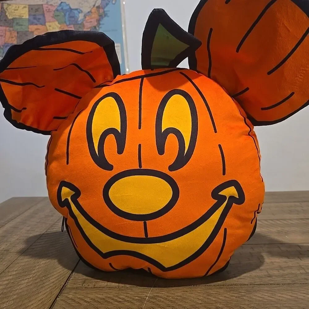 Disney Cruise Line Happy Halloween Pillow Mickey Mouse Pumpkin Jack-o-lantern